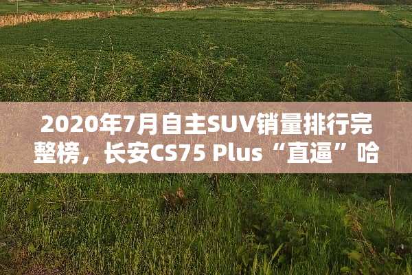 2020年7月自主SUV销量排行完整榜，长安CS75 Plus“直逼”哈弗H6