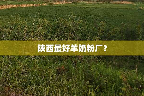 陕西最好羊奶粉厂？