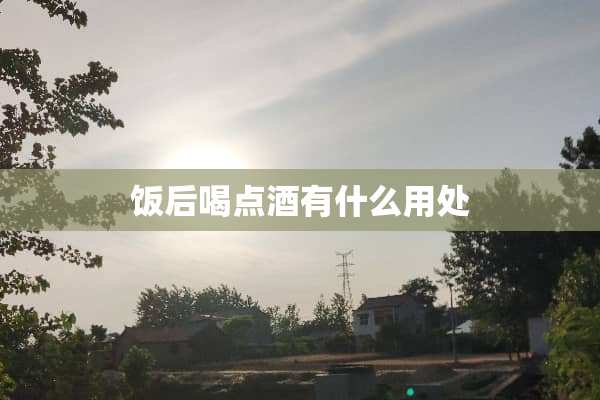 饭后喝点酒有什么用处