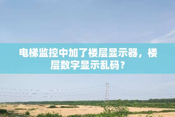 电梯监控中加了楼层显示器，楼层数字显示乱码？