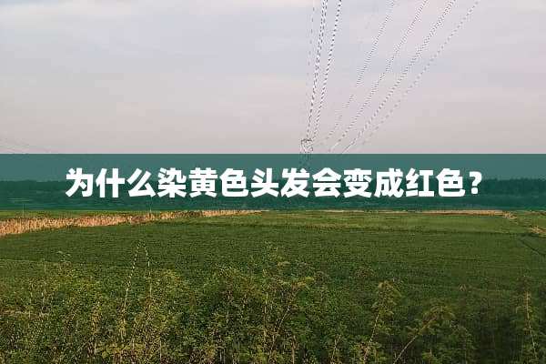 为什么染黄色头发会变成红色？