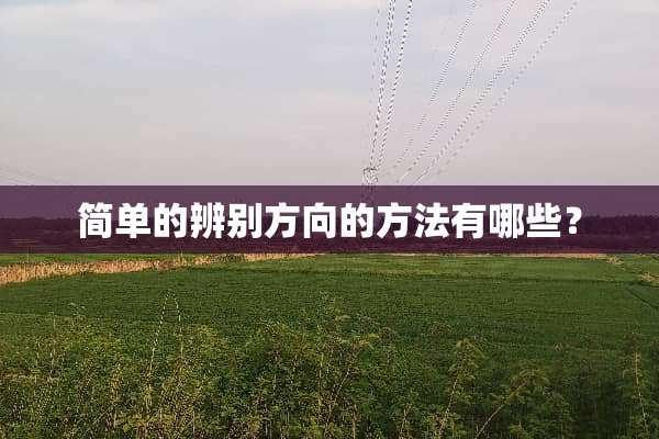 简单的辨别方向的方法有哪些？
