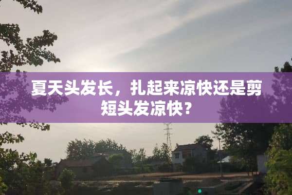 夏天头发长，扎起来凉快还是剪短头发凉快？