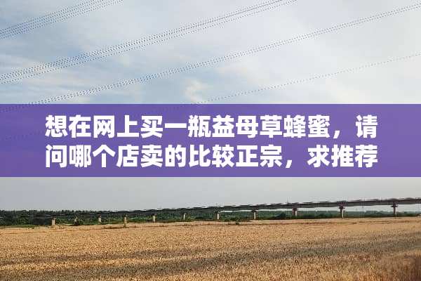 想在网上买一瓶益母草蜂蜜，请问哪个店卖的比较正宗，求推荐~！