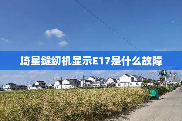 琦星缝纫机显示E17是什么故障
