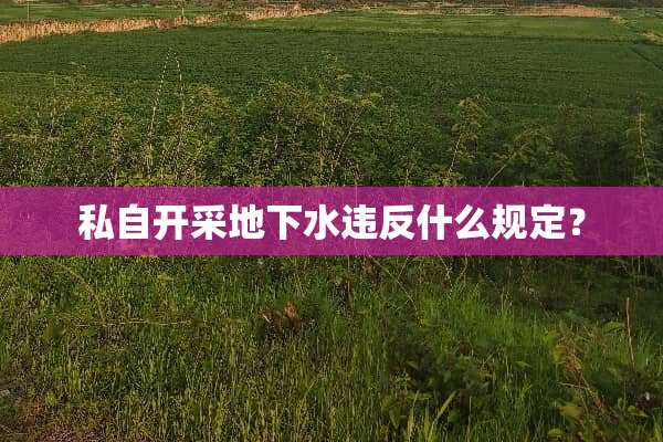 私自开采**水违反什么规定？
