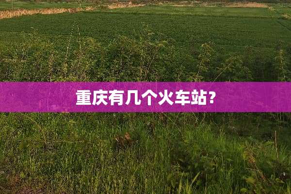 重庆有几个火车站？