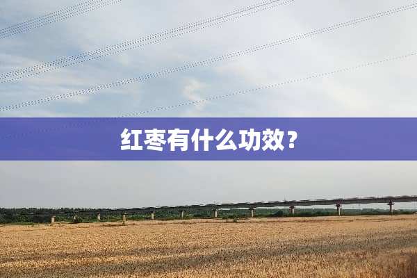 红枣有什么功效？