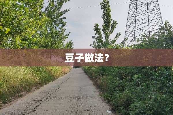 豆子做法？