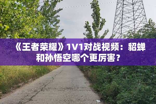 《王者荣耀》1V1对战视频：貂蝉和孙悟空哪个更厉害？