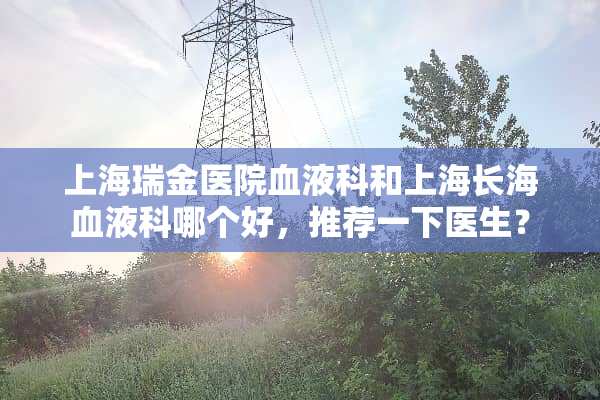 上海瑞金医院血液科和上海长海血液科哪个好，推荐一下医生？