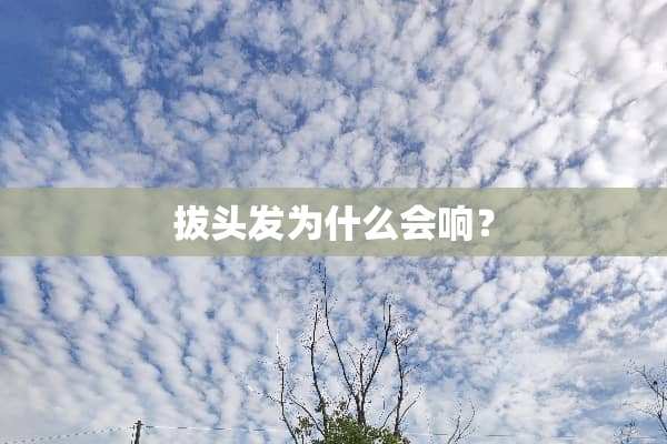 拔头发为什么会响？
