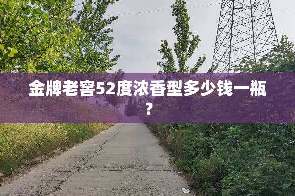 金牌老窖52度浓香型多少钱一瓶？