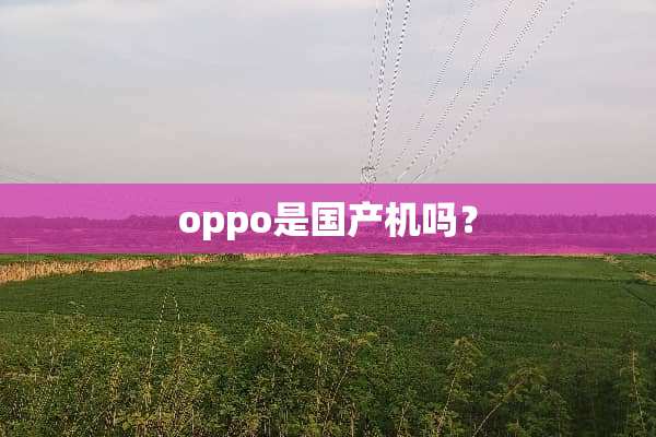 oppo是国产机吗？