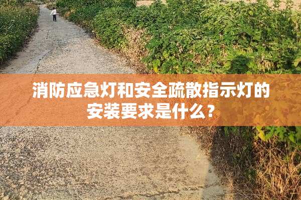 消防应急灯和安全疏散指示灯的安装要求是什么？
