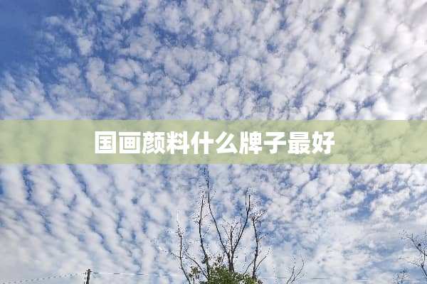 国画颜料什么牌子最好