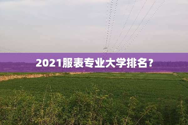 2021服表专业大学排名？