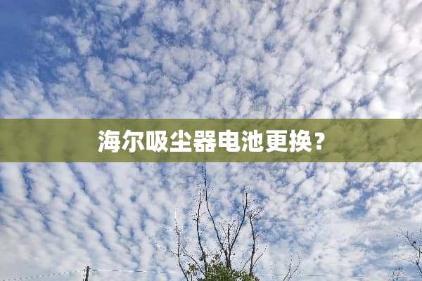 海尔吸尘器电池更换？