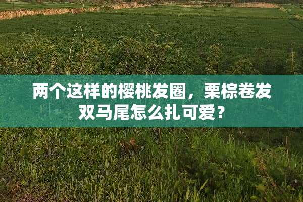两个这样的樱桃发圈，栗棕卷发双马尾怎么扎可爱？