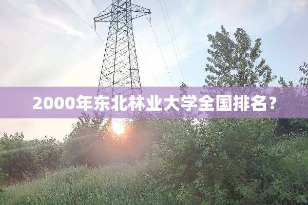 2000年东北林业大学全国排名？