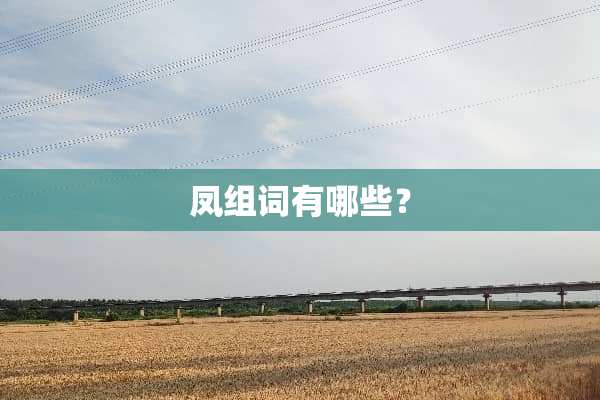 凤组词有哪些？