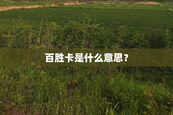 百胜卡是什么意思？