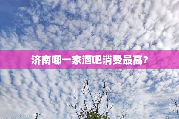济南哪一家酒吧消费最高？