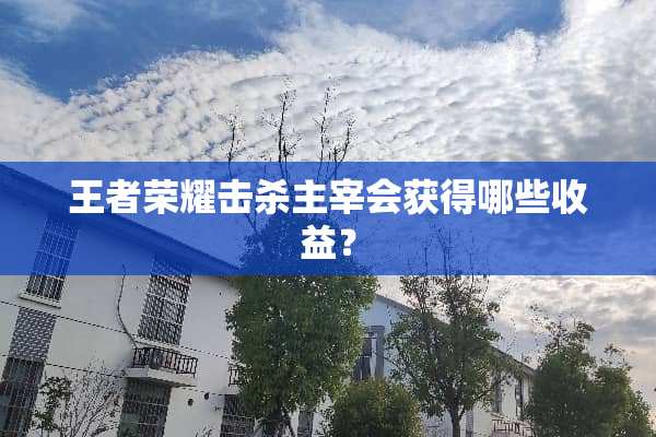 王者荣耀击杀主宰会获得哪些收益？