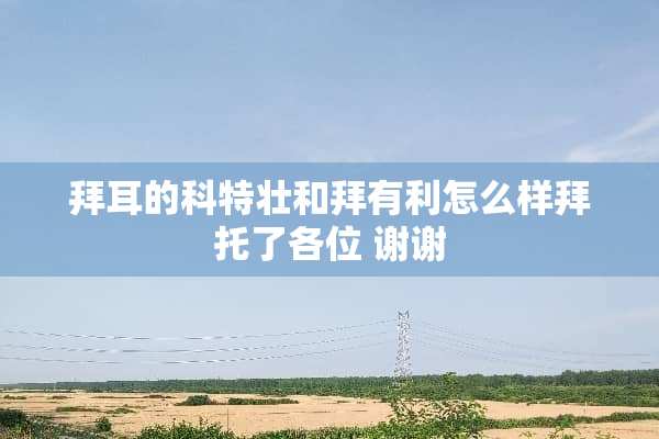 拜耳的科特壮和拜有利怎么样拜托了各位 谢谢