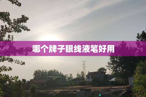 哪个牌子眼线液笔好用