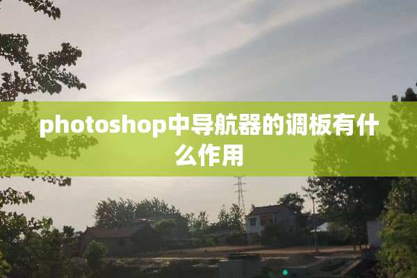 photoshop中导航器的调板有什么作用