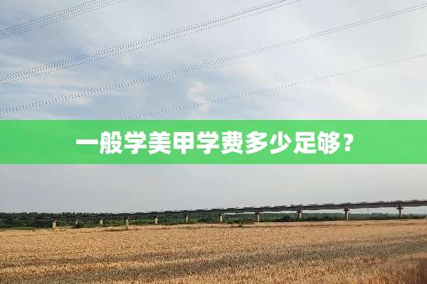 一般学美甲学费多少足够？