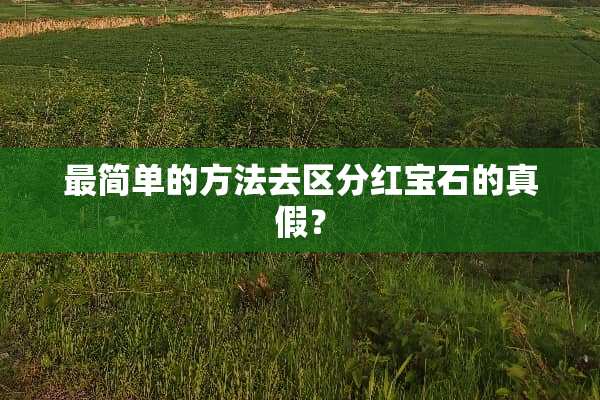 最简单的方法去区分红宝石的真假？