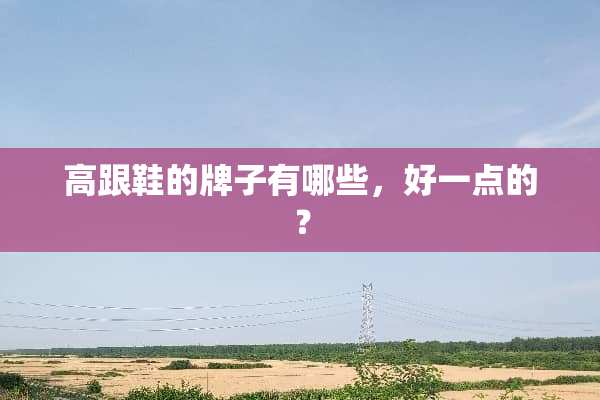 高跟鞋的牌子有哪些，好一点的？