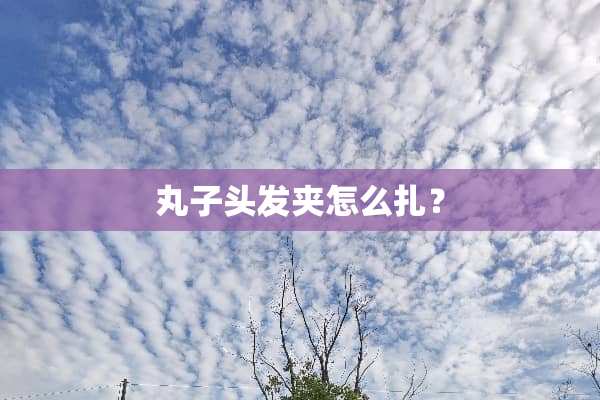 丸子头发夹怎么扎？