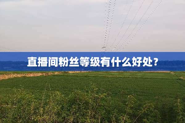 直播间粉丝等级有什么好处？
