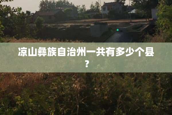 凉山彝族自治州一共有多少个县？