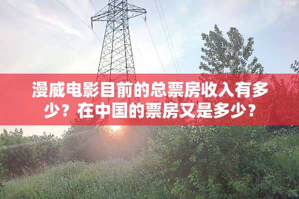 漫威电影目前的总票房收入有多少？在中国的票房又是多少？