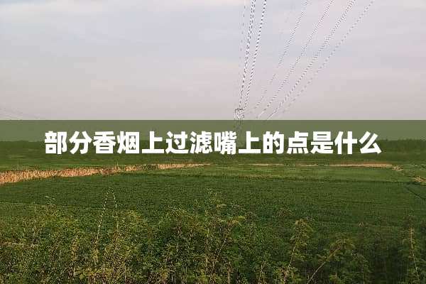 部分香烟上过滤嘴上的点是什么