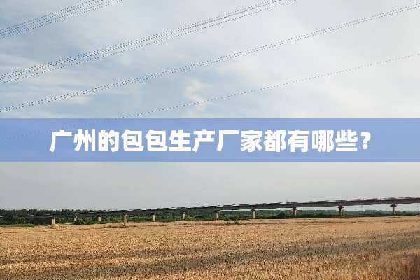 广州的包包生产厂家都有哪些？