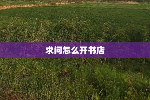 求问怎么开书店