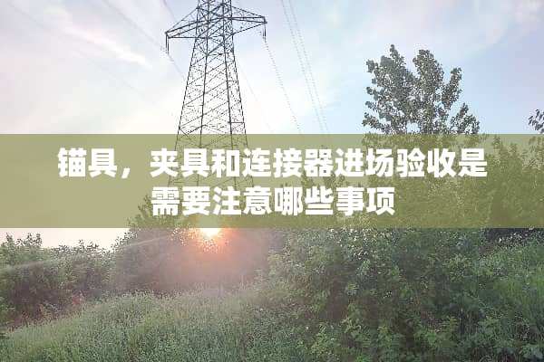 锚具，夹具和连接器进场验收是需要注意哪些事项