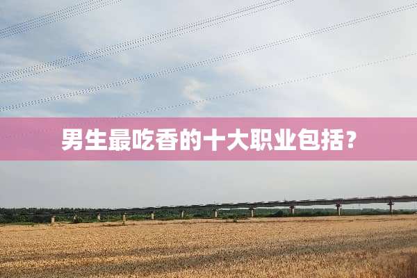 男生最吃香的十大职业包括？