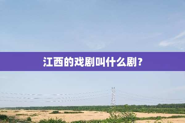 江西的戏剧叫什么剧？