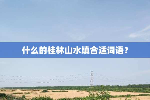 什么的桂林山水填合适词语？