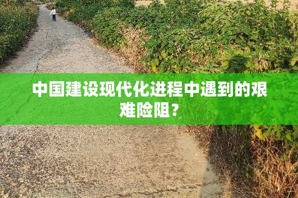 中国建设现代化进程中遇到的艰难险阻？