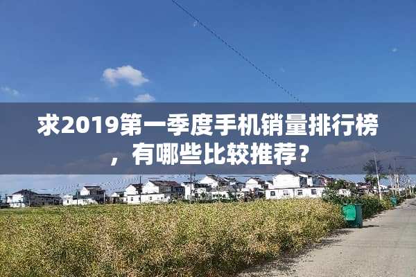 求2019第一季度手机销量排行榜，有哪些比较推荐？