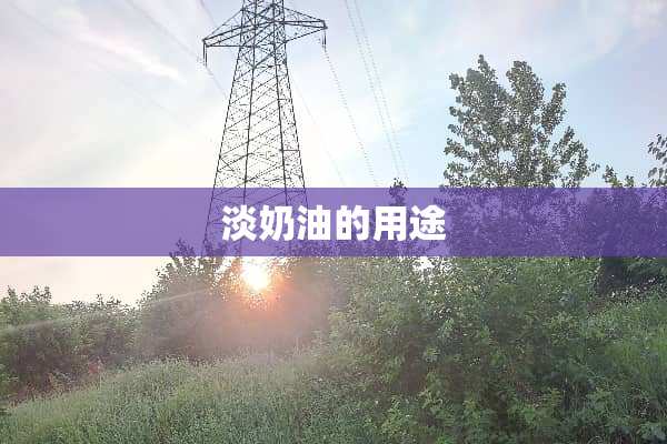 淡奶油的用途