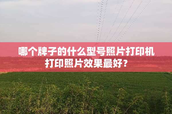 哪个牌子的什么型号照片打印机打印照片效果最好？