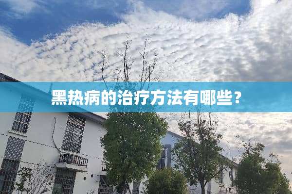 黑热病的治疗方法有哪些？
